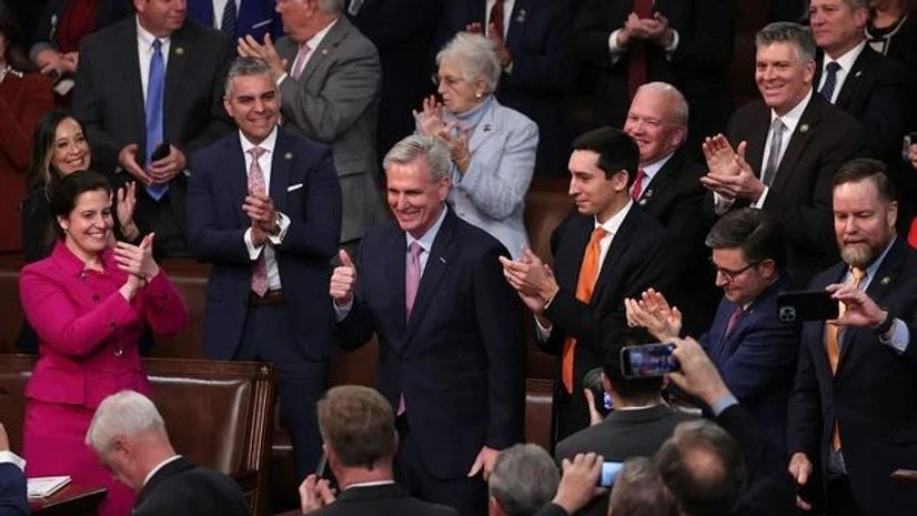 Kevin McCarthy gives a thumbs-up after being elected Speaker of the House on Jan 7 Kevin McCarthy gives a thumbs-up after being elected Speaker of the House on Jan 7