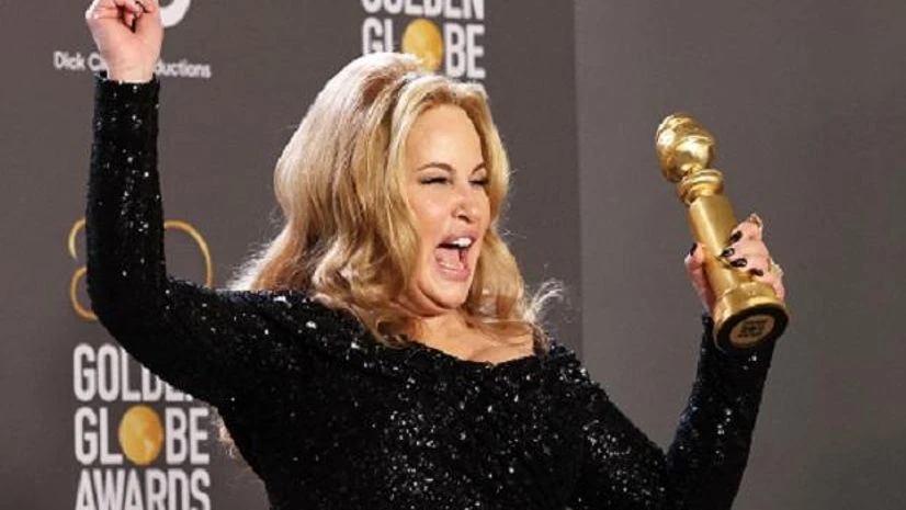 Jennifer Coolidge Jennifer Coolidge poses with her award for best supporting actress in a Television Limited Series or Motion Picture for "The White Lotus" at the 80th Annual Golden Globe Awards in Beverly Hills, California, U.S., January 10, 2023. REUTERS