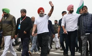 Manish Tewari joins Rahul's Bharat Jodo Yatra in Punjab's Anandpur Sahib Bharat Jodo Yatra in Punjab's Anandpur Sahib