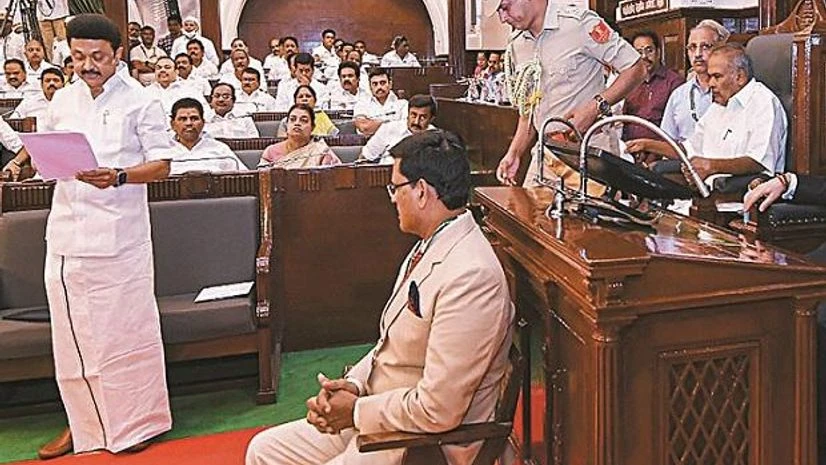 MK Stalin Chief Minister M K Stalin speaks during the first Assembly session of the year