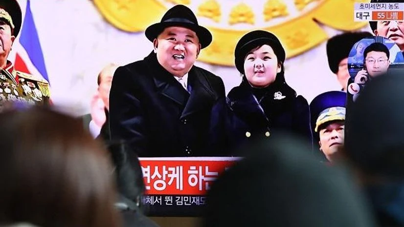 North Korean leader Kim Jong Un with his daughter North Korean leader Kim Jong Un with his daughter