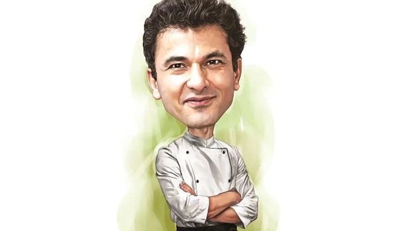 Chef Vikas Khanna. Illustration: Binay Sinha Chef Vikas Khanna. Illustration: Binay Sinha