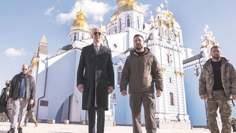 US President Joe Biden with Ukrainian counterpart Volodymyr Zelenskyy US President Joe Biden with Ukrainian counterpart Volodymyr Zelenskyy