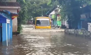 Budget and Industry:Stock Market Highlights, July 11: Mid, small-caps out A Bus Moves On A Flooded Road Following Heavy Rainfall%2C Near Andheri Subway In Mumbai. %28Photo%3A PTI%29