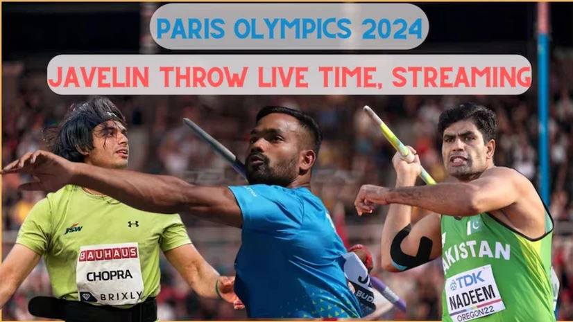 Paris Olympics 2024 javelin throw event, Neeraj Chopra, Kishore Jena and Arshad Nadeem start list abc
