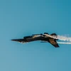 In the glow of the afterburner