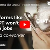 AI platforms like ChatGPT won't replace jobs. Will be a co-worker